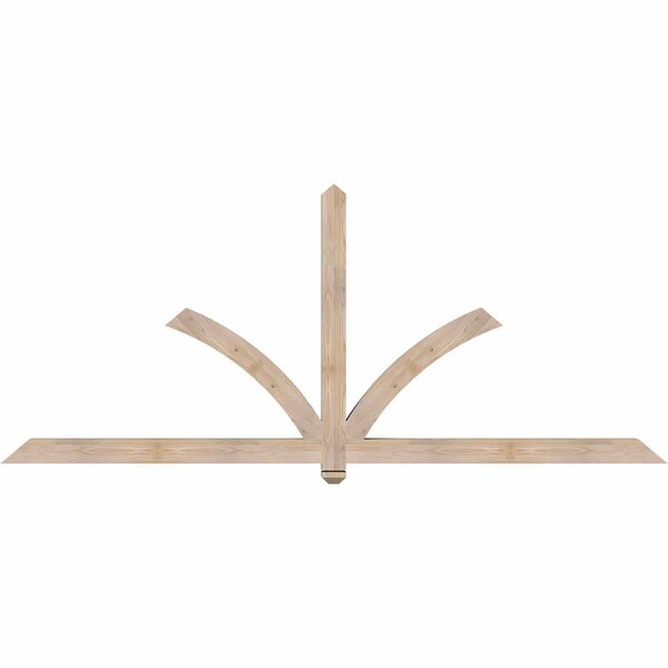 Ekena Millwork Redmond Smooth Timber Gable Bracket, Douglas Fir, 96"W x 40"H x 3 1/2"D x 3 1/2"F, 10/12 Pitch GBW096X40X0404RED00SDF - main